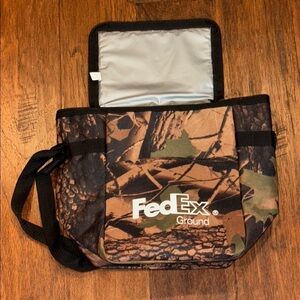 FedEx Ground Camo Brown and Black Insulated Bag
